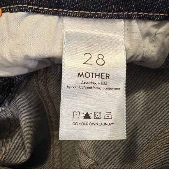 MOTHER The Looker Clean Sweep Dark Wash Skinny Jeans Size 28 - Picture 10 of 16